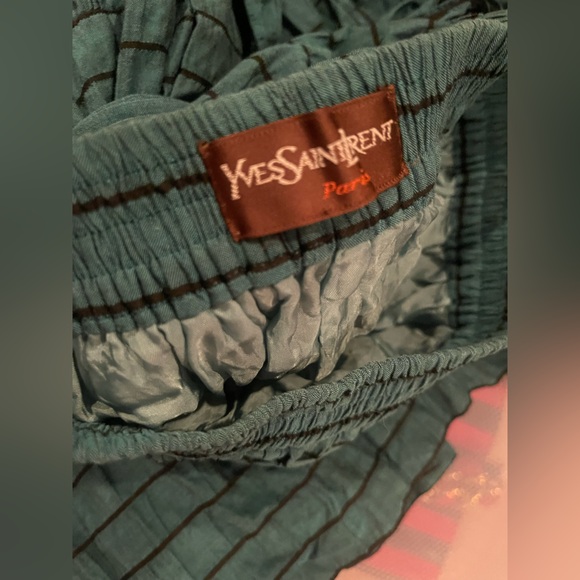 Yves Saint Laurent Teal Skirt - Picture 1 of 2